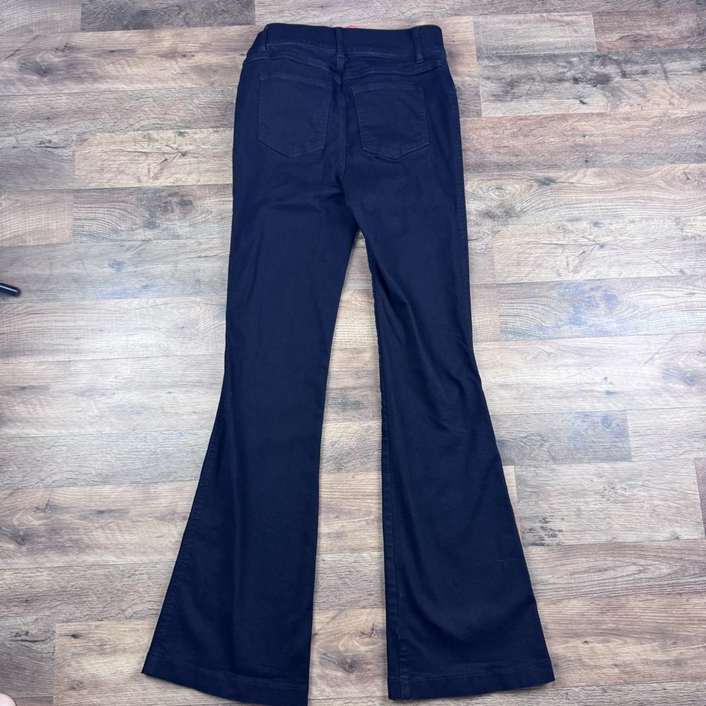 Spanx EveryWear Flare Jeans Womens Pull On Long 70s Clean Black - Picture 3 of 9
